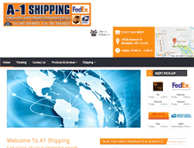 Tablet Screenshot of a1shippingworldwide.com